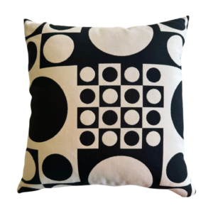 Panton Geometri Black White Pillow