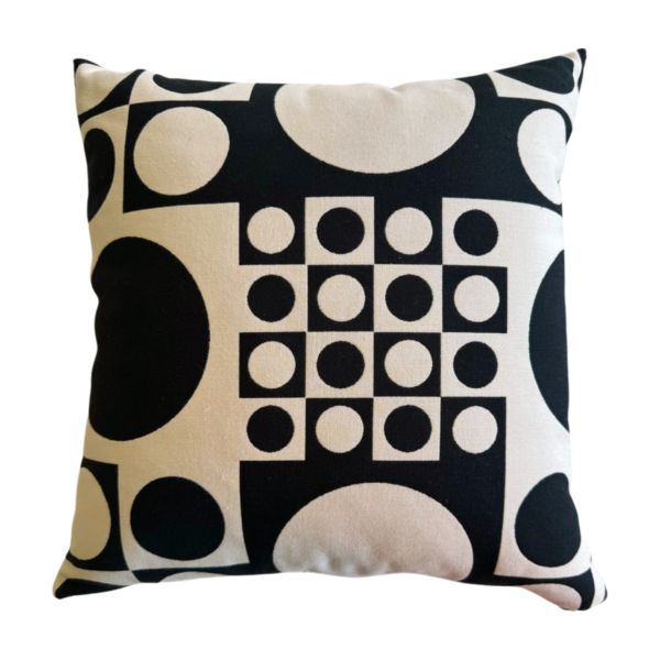 Panton Geometri Black White Pillow